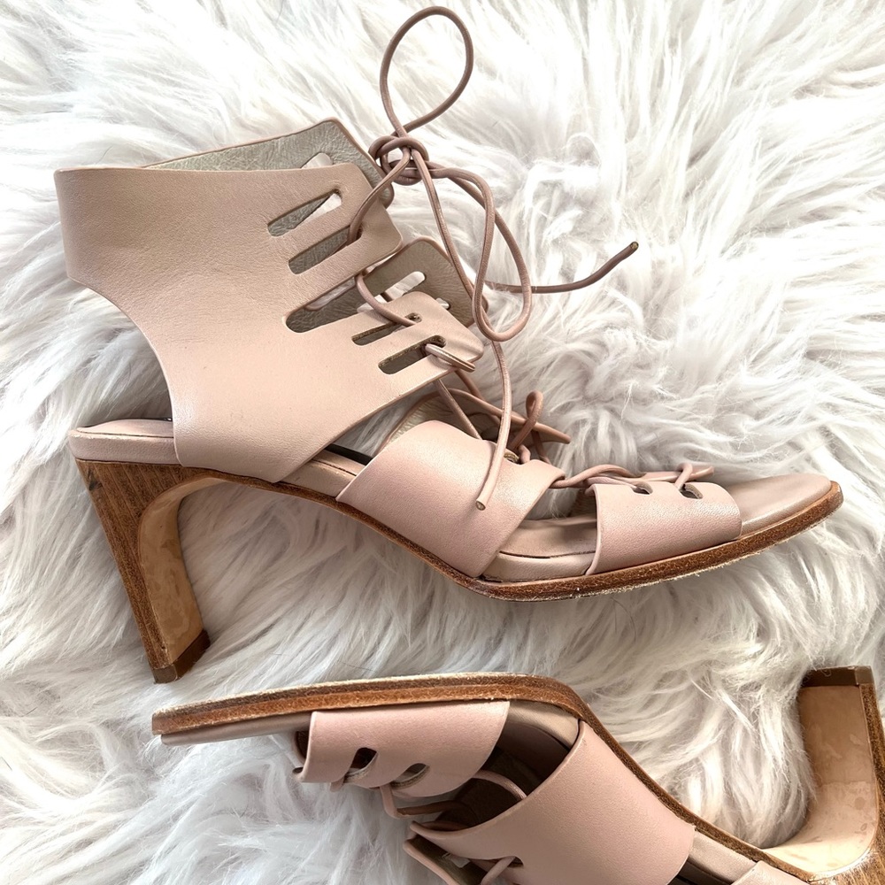 MATT BERNSON•miro leather lace up heel sandals 8M EUC - Picture 3 of 12